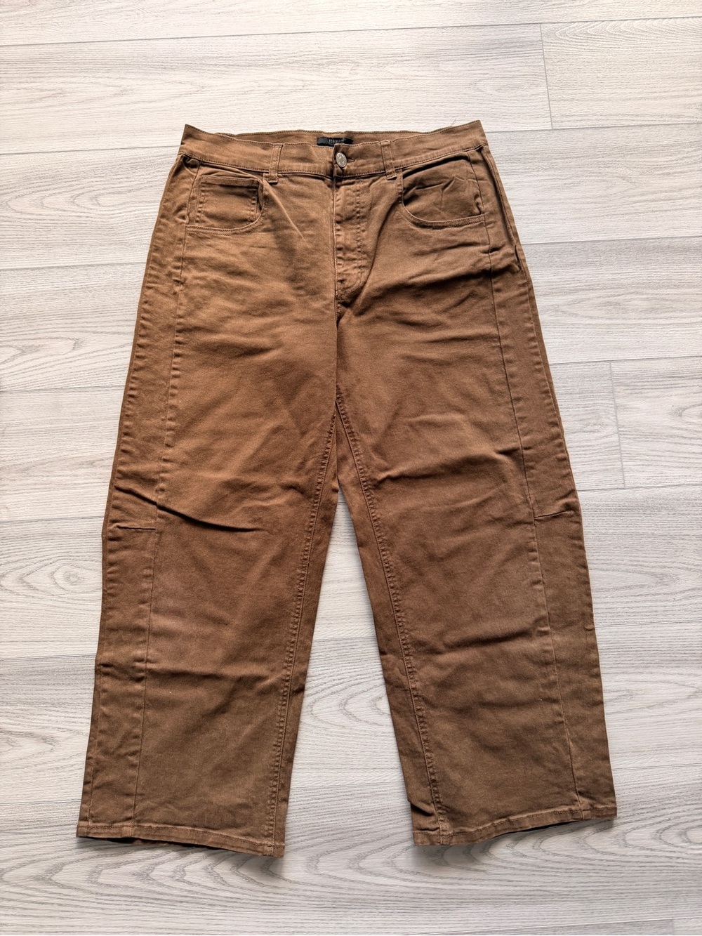 Forever 21 Men's Tan Straight-Leg Chinos